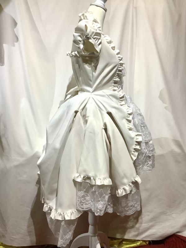 【美品 フラメンコ衣装】ホワイト アトリエ貴美恵 ワンピース ドレス 白 アトリエ貴美恵
