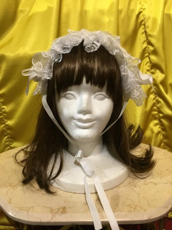 バロック風 白 レース ヘッドドレス