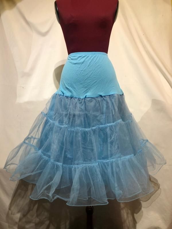 オーガンジー2枚重ねティアードパニエ：水色 - MARBLE ~online shop~