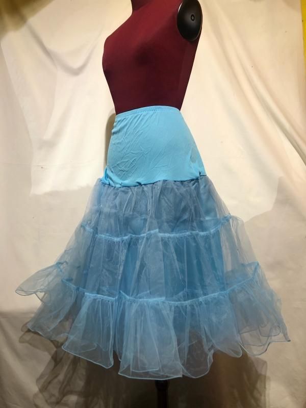 オーガンジー2枚重ねティアードパニエ：水色 - MARBLE ~online shop~