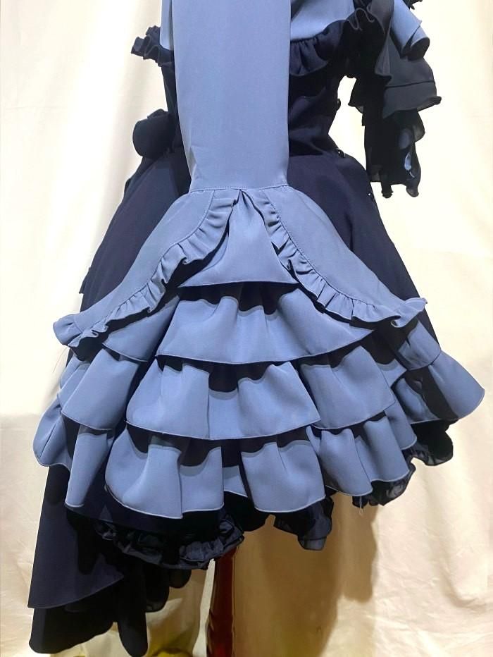 ドレープタイ付きゴシックエレガンスブラウスワンピース