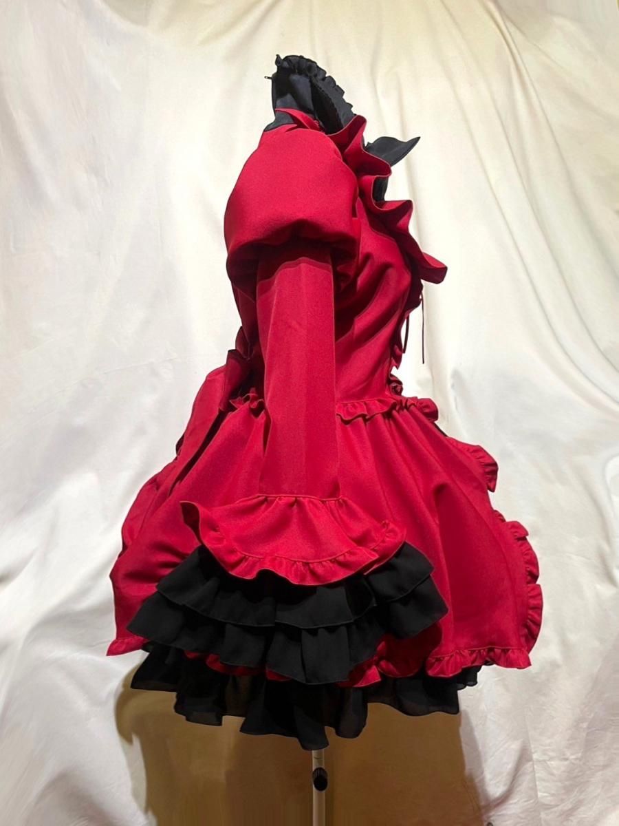 アリス風編み上げドレスワンピース:赤×黒 - MARBLE ~online shop~