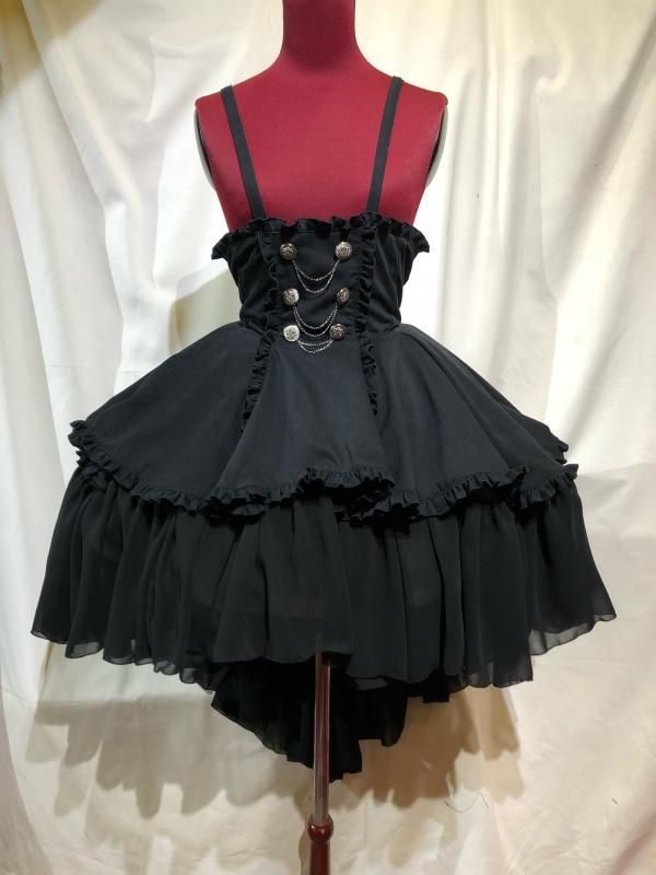 カメオタイ付き後編み上げブラウス:黒×白フリル-メンズLL カメオタイ付き後編み上げブラウス:黒×白フリル-メンズLL