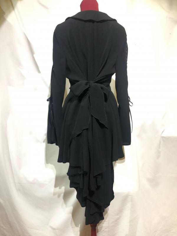 ◇受注商品◇姫袖用流麗ドレープジャケット：黒薄手 - MARBLE