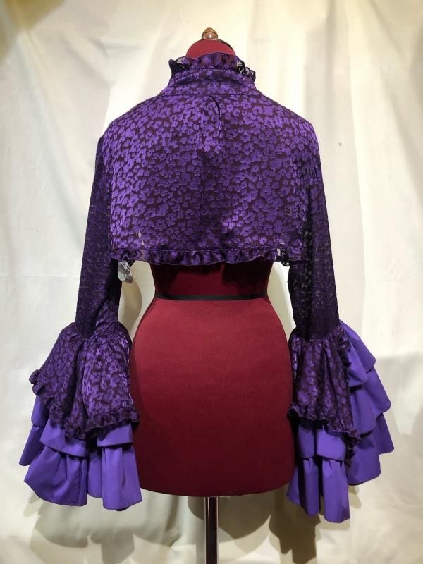 ◇受注商品◇姫袖ボレロ付きデコラティブドレスワンピース：紫