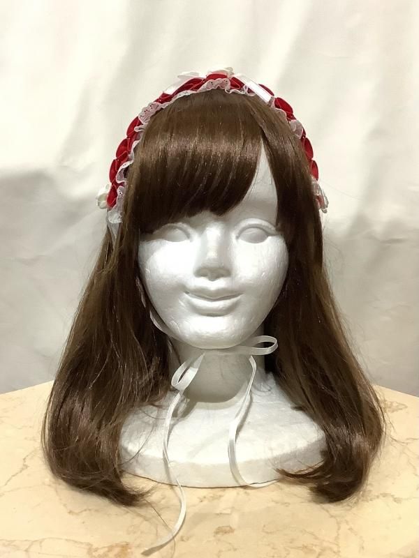 2WAYサテンバラ付きタックプリーツチョーカーorヘッドドレス
