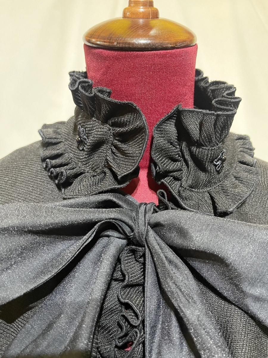 配色切り替えブリティッシュケープ：黒 - MARBLE ~online shop~