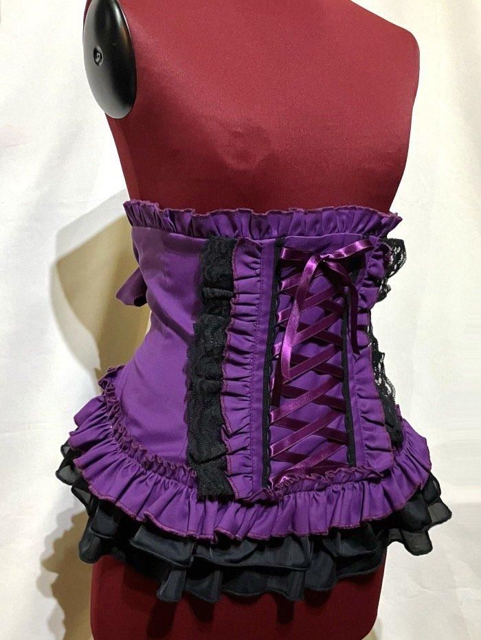 MARBLE 総フリル編み上げコルセット Lサイズ 総フリル編み上げコルセット：紫 - MARBLE ~online shop~