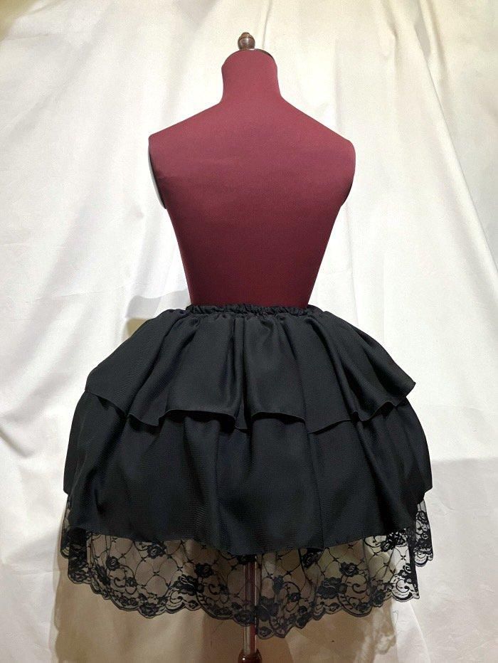 MARBLE フリルスカラップワンピース＋インナーパニエ ゴスロリ MARBLE フリルスカラップワンピース＋インナーパニエ ゴスロリ