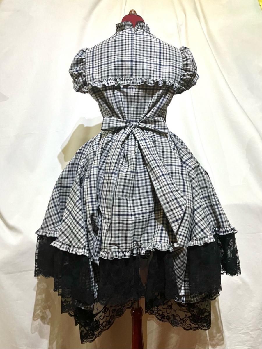 ◇受注商品◇レース衿付きボリュームドレスタックワンピース
