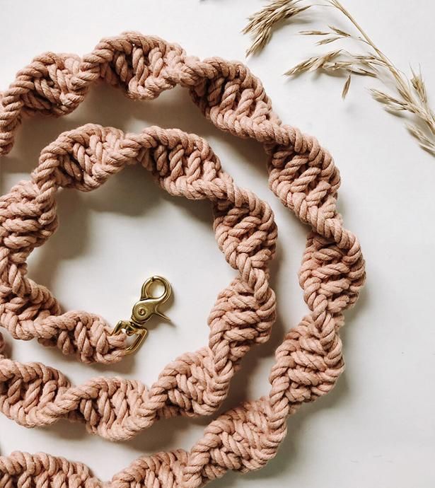EMBER&IVORY  リード Macrame Dog Leash - Black / EMBER & IVORY - BEAST COAST