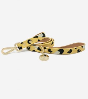 ANIMAL LEATHER DOG LEASH - BUTTER / NICE DIGS