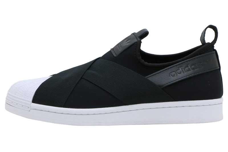 【美品】 adidas SST Slip-On FW7051 23.5cm 黒