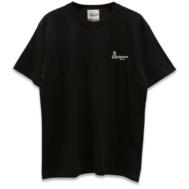 UPTOWN LOGO T-SH アップタウン ロゴ Tシャツ BLACK/WHITE