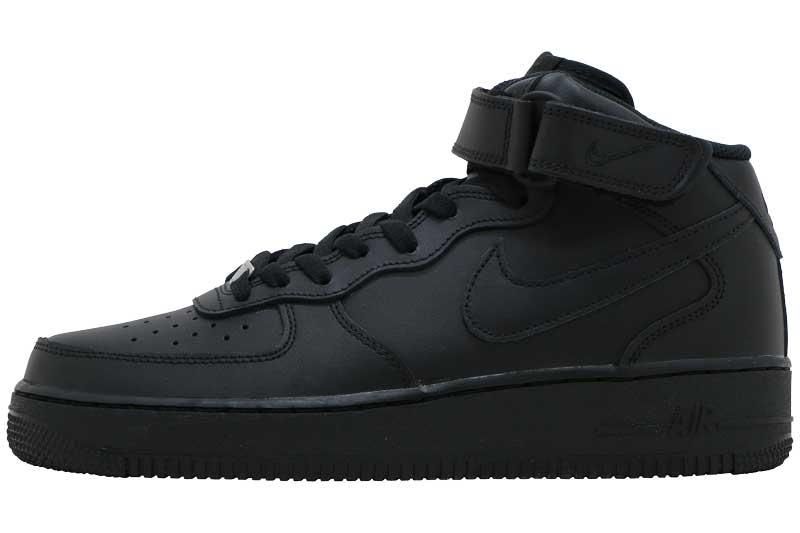 24NIKE AF-1 MID ナイキ エアフォースワン ミッド 黒630