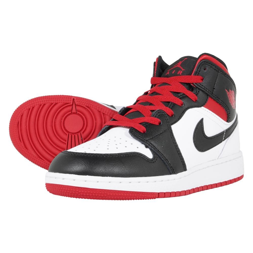 エア ジョーダン 1 MID GS AIR JORDAN 1 MID GS ホワイト/ブラック ...