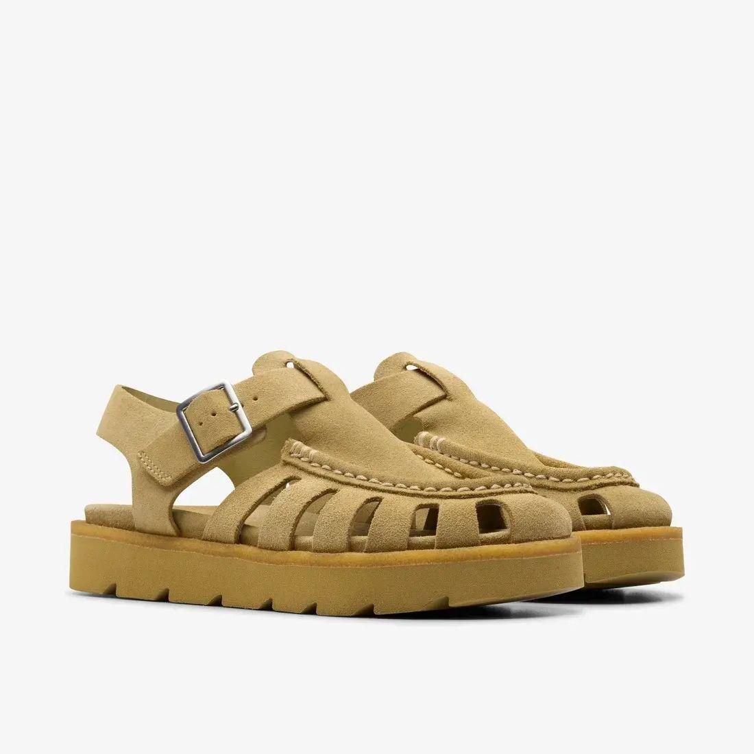 顼 Clarks Meare Buckle. Drk Maple Sde 26181025