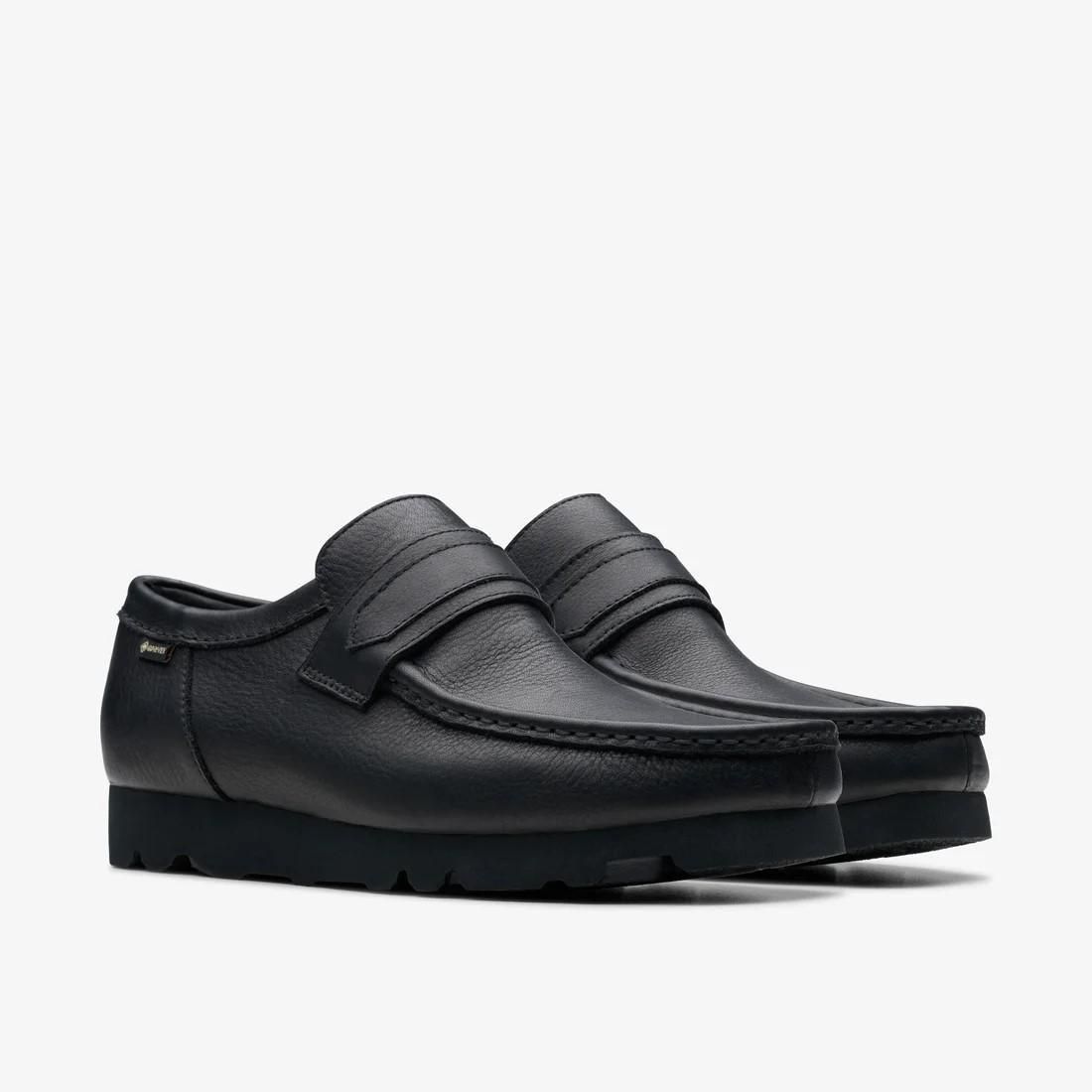 顼 Clarks WallaLoaferGTX Black Leather 26178185