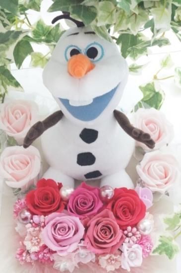 アナと雪の女王 オラフ プリザーブドフラワー 枯れない花束 フラワーアレンジ ギフト プレゼント アナと雪の女王 オラフ プリザーブドフラワー 枯れない花束 フラワーアレンジ ギフト プレゼント