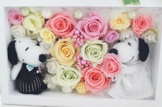 写真立て 枯れない花 スヌーピー 結婚祝い ウェディングギフト プリザーブドフラワー 写真立て 枯れない花 スヌーピー 結婚祝い ウェディングギフト プリザーブドフラワー