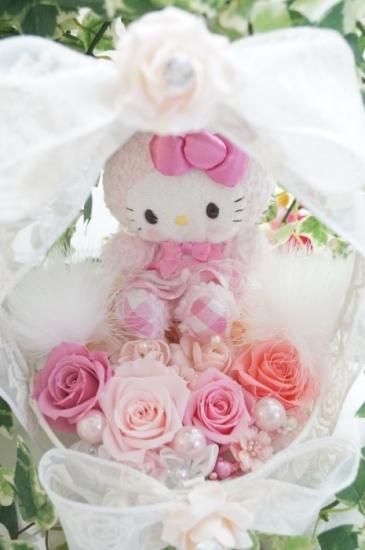 キティちゃん リングピロー 指輪置き プリザーブドフラワー 枯れない花ギフト 結婚祝い キティちゃん リングピロー 指輪置き プリザーブドフラワー 枯れない花ギフト 結婚祝い