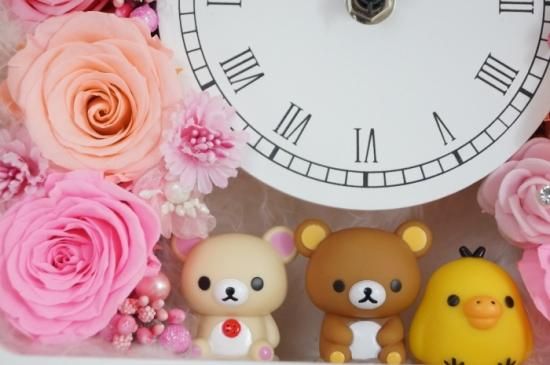 リラックマ りらっくま 花時計 プリザーブドフラワー 花ギフト リラックマ りらっくま 花時計 プリザーブドフラワー 花ギフト