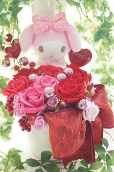 くらしを楽しむアイテム マイメロディ 花 ギフト プリザーブドフラワー アレンジメント プリザーブドフラワーアレンジメント