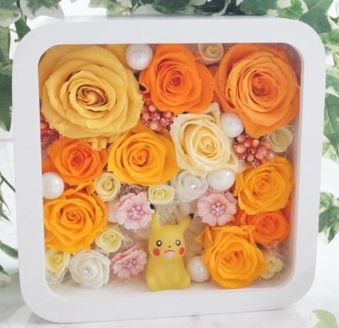 ポケモン ピカチュウ プリザーブドフラワー ボックスアレンジ フラワーボックス