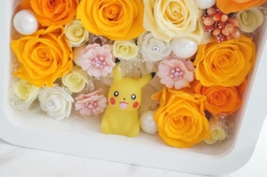 ポケモン ピカチュウ プリザーブドフラワー ボックスアレンジ フラワーボックス ポケモン ピカチュウ プリザーブドフラワー ボックスアレンジ フラワーボックス