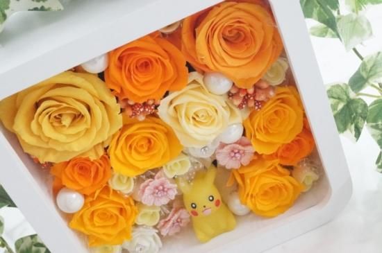 ポケモン ピカチュウ プリザーブドフラワー ボックスアレンジ フラワーボックス ポケモン ピカチュウ プリザーブドフラワー ボックスアレンジ フラワーボックス