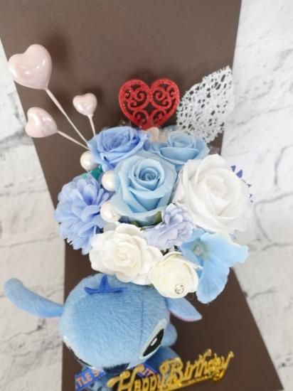 スティッチ ぬいぐるみ バラのデザイン*3 ディズニー スティッチ ぬいぐるみ バラあり - メルカリ