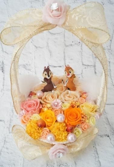 チップとデール リングピロー プリザーブドフラワー 結婚祝い 退職祝い 花ギフト チップとデール リングピロー プリザーブドフラワー 結婚祝い 退職祝い 花ギフト