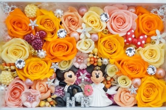 ディズニーウェディングフォトフレーム ディズニー 結婚祝い ウェディングフォトフレーム フラワー