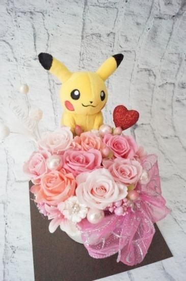 ポケモン ピカチュウ 花ギフト プリザーブドフラワー アレンジメント