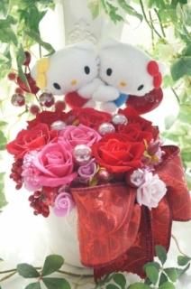 ハローキティ プリザーブドフラワーギフト 花束 プレゼント フラワーアレンジメント ハローキティ プリザーブドフラワーギフト 花束 プレゼント フラワーアレンジメント