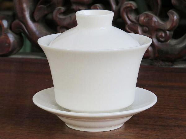 2024新入荷 三希 牙白 蓋碗 - 桃花源(中国茶・茶器・インテリア雑貨) 工芸品