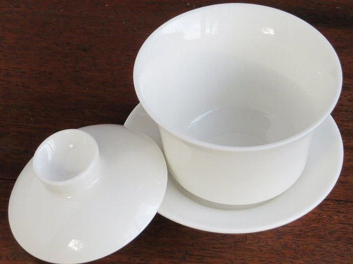 は自分にプチご褒美を 三希 牙白 蓋碗 - 桃花源(中国茶・茶器・インテリア雑貨) 工芸品