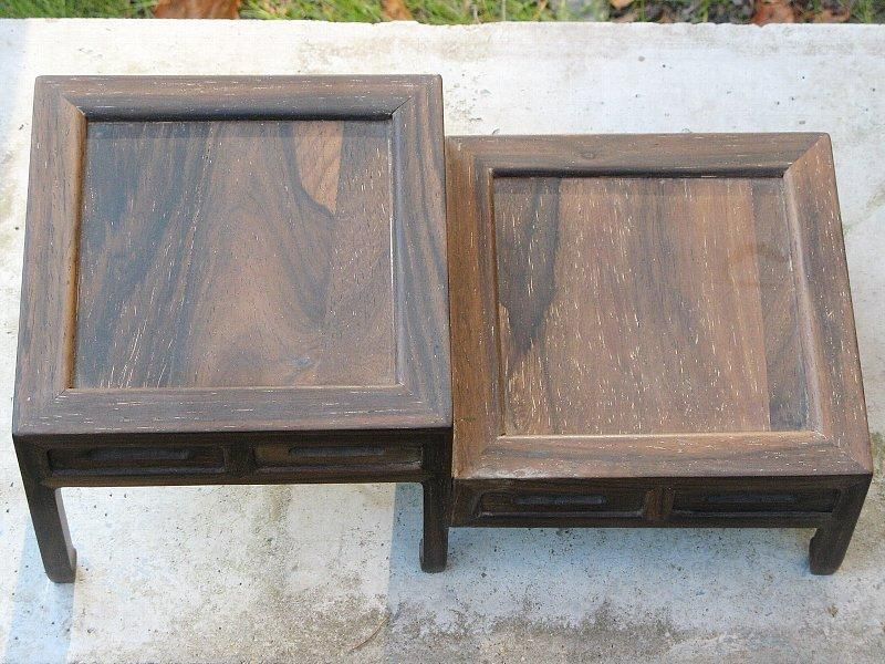 下村作 紫檀 飾り台 花台 香炉台 盆栽台 茶道具 【公式通販】