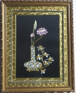蘇州刺繍画 - 桃花源(中国茶・茶器・インテリア雑貨) 蘇州刺繍画 - 桃花源(中国茶・茶器・インテリア雑貨)