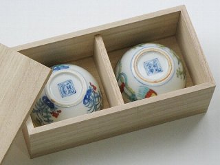 景徳鎮茶杯用桐箱(中)