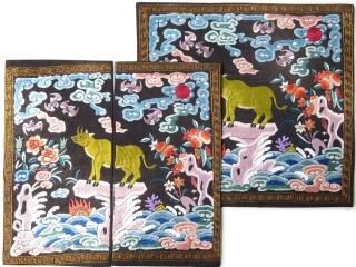 中国　刺繍画 Yahoo!オークション -「中国刺繍画」の落札相場・落札価格
