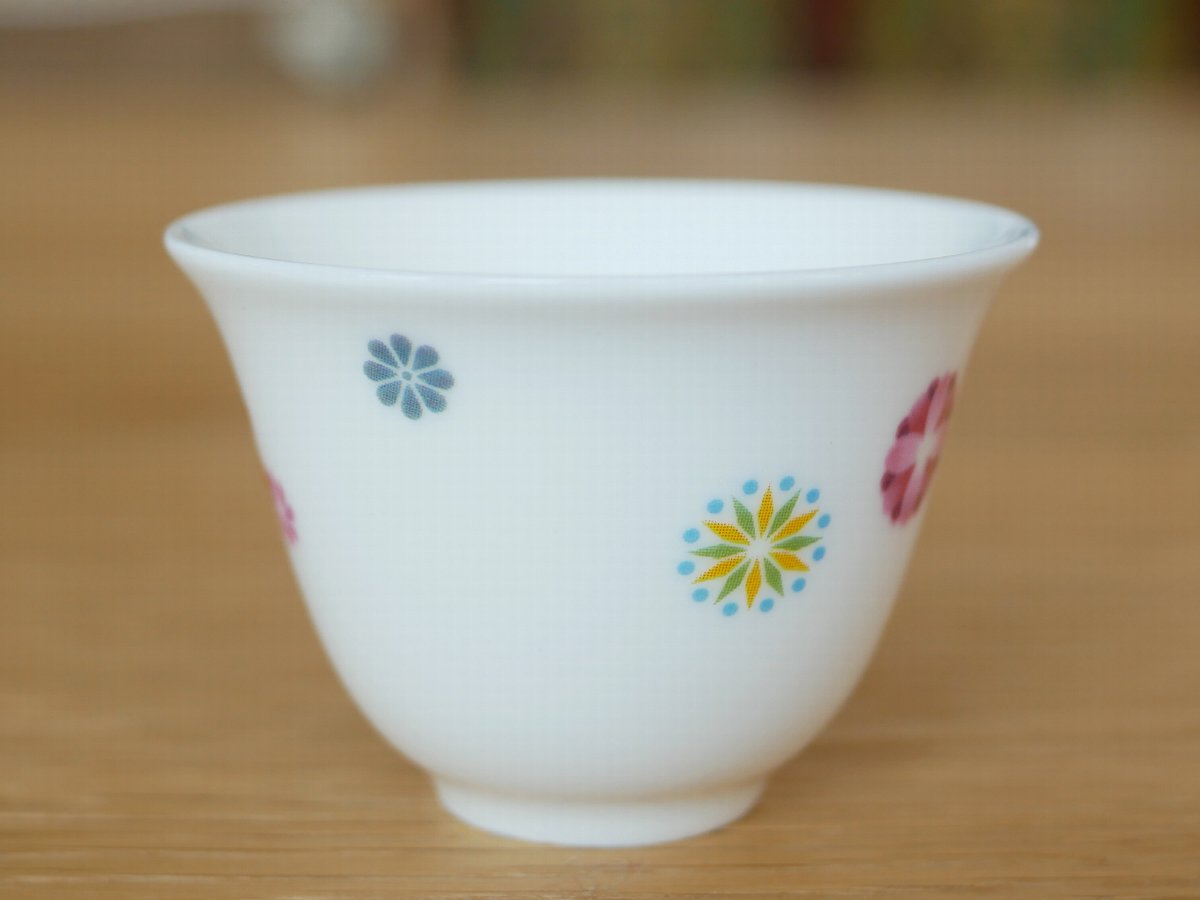 茶器セット ミニチュア 花柄 - 置物