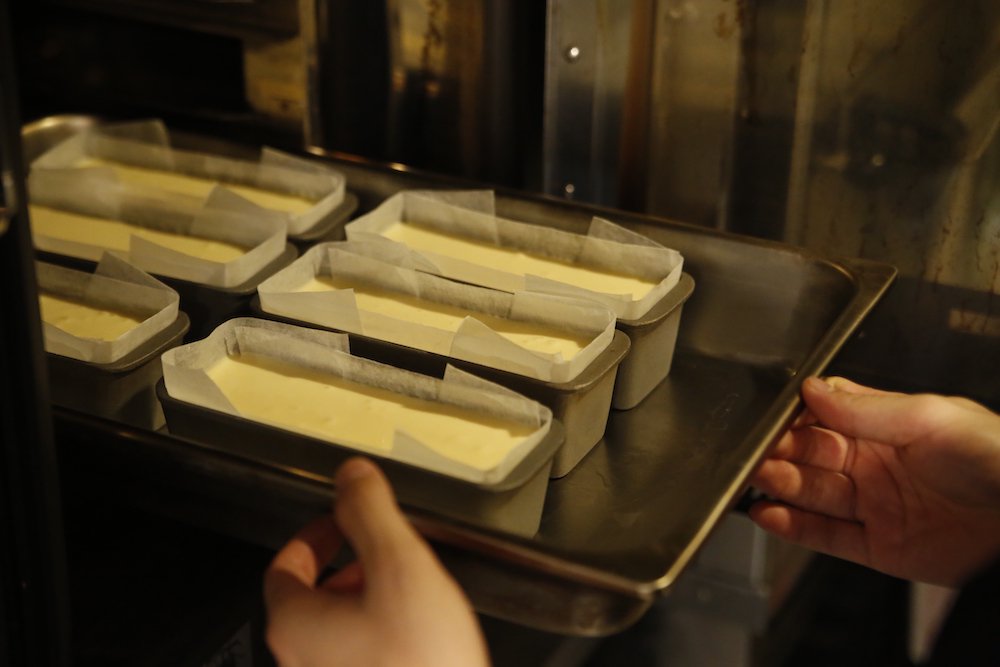 バスクチーズケーキ製造過程