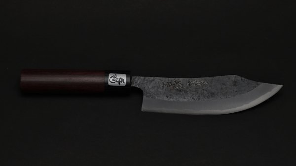 本種子島 鹿さばき 紫檀柄 (黒)<br>Tanegashima Deer Knife Rosewood Handle (Kurouchi)