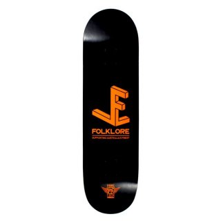 【FOLKLORE】3D ・ 8.125 オレンジ - フォークロアのファイバーテックライトスケートデッキ