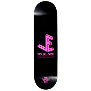【FOLKLORE】3D ・ 7.75 ピンク - フォークロアのファイバーテックライトスケートデッキ