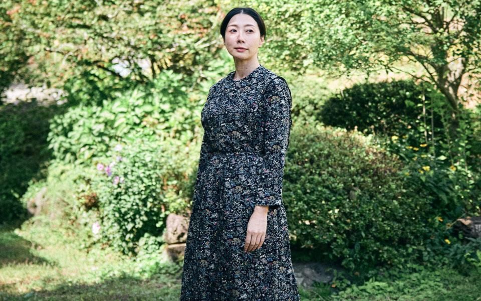 johanna mieli ヨハンナミエリ　アーミッシュワンピース KIKONO Johanna mieli アーミッシュワンピース ゴム袖 生成