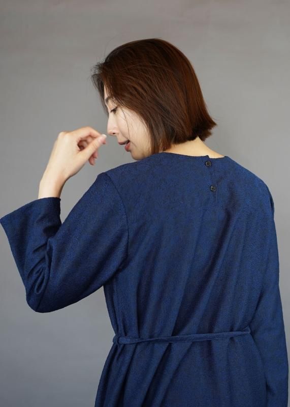 襟ぐり後ろボタン】大人のリラックスワンピース◇オプション - Down to