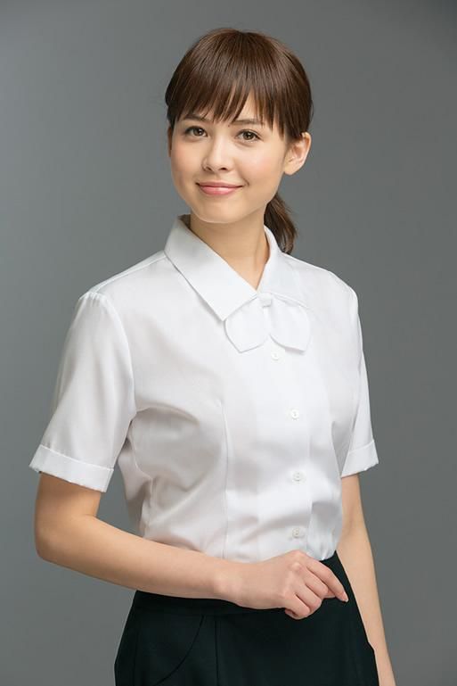 Ar16 アルファピア 半袖ブラウス リボン付き 事務服 オフィスユニフォームの専門店が大幅割引中 事務服のビームの通販ショッピングサイト