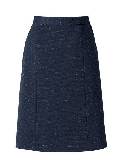 【ボンオフィス・A182シリーズ「ブークレーニット」】AS2304Ａラインスカート【オールシーズン・ニット・ウエスト部分ゴム・家庭洗濯ＯＫ】